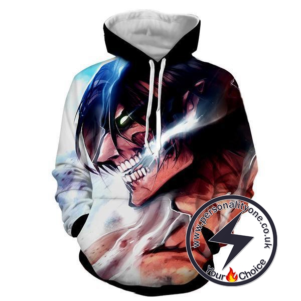 Attack On Titan - Eren Yeager 3D - Attack On Titan Hoodies